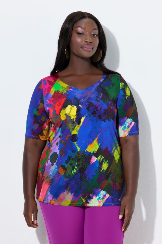 Splatter Print Slinky Top