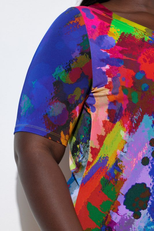 Splatter Print Slinky Top