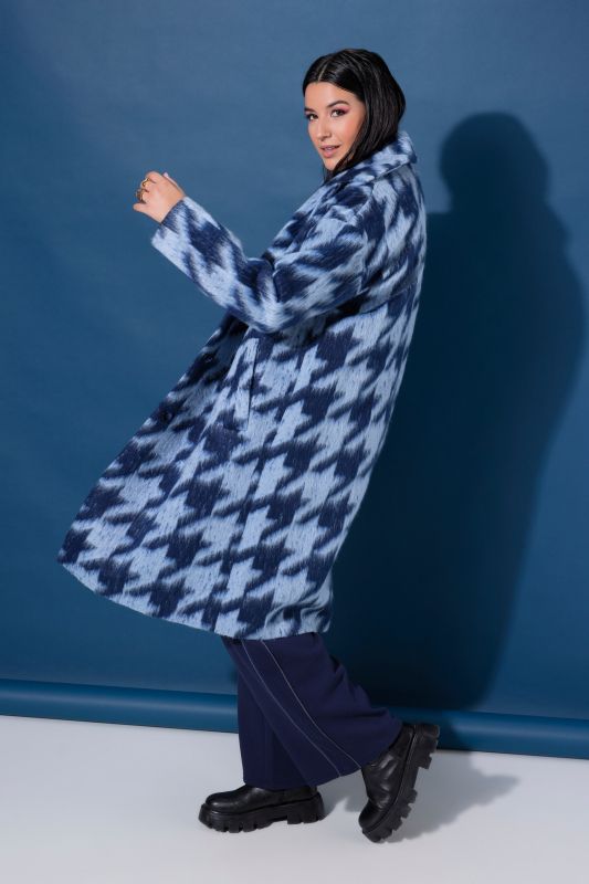 Палто с кариран принт