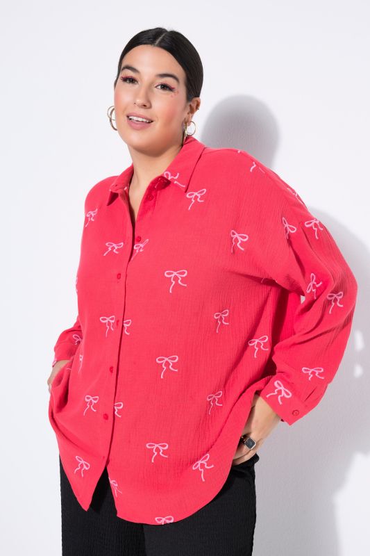 Риза с бродирани панделки