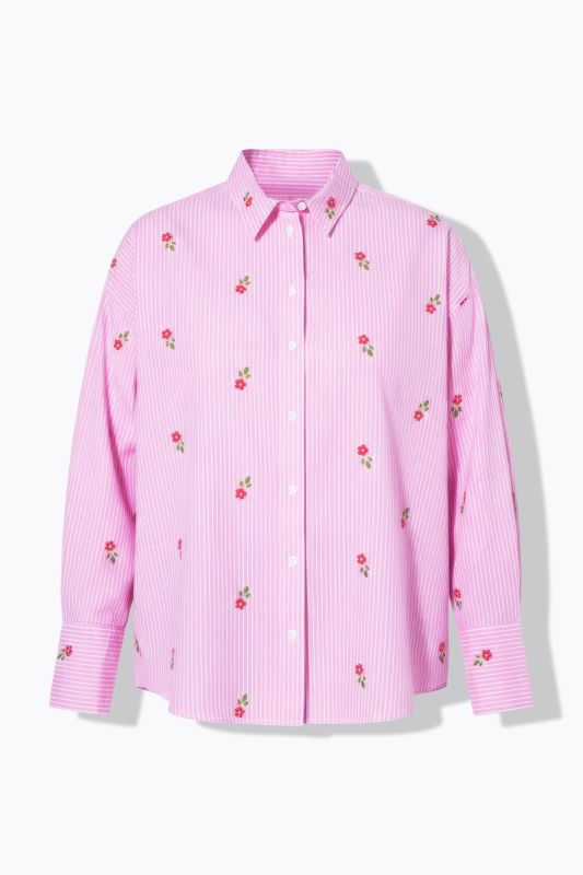 Роза раирана с флорална бродерия