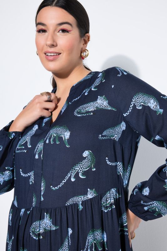 Рокля с принт на леопарди