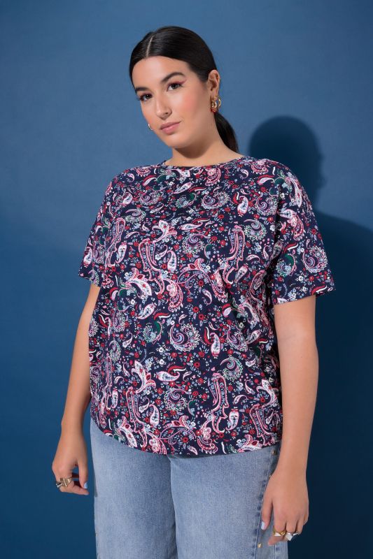 Тениска с пейзли принт