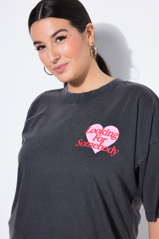 Тениска с принт на сърце