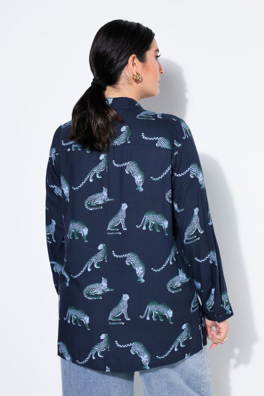 Риза с принт на леопарди