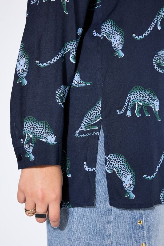 Риза с принт на леопарди