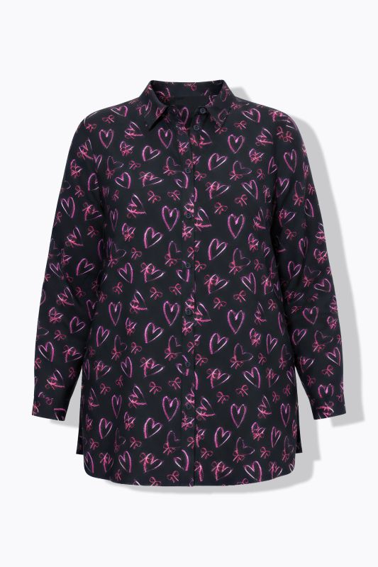 Риза с принт на сърца