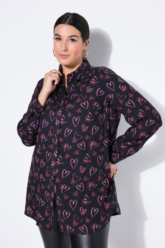 Риза с принт на сърца