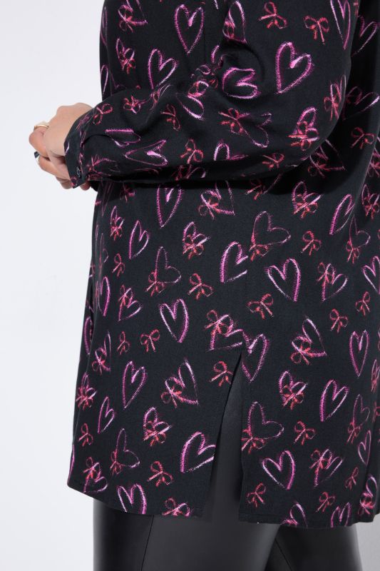 Риза с принт на сърца