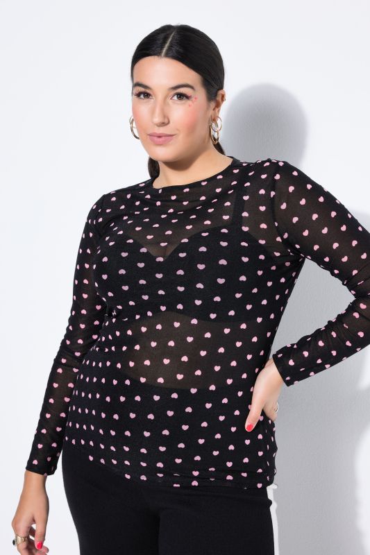 Блуза с мрежеста визия