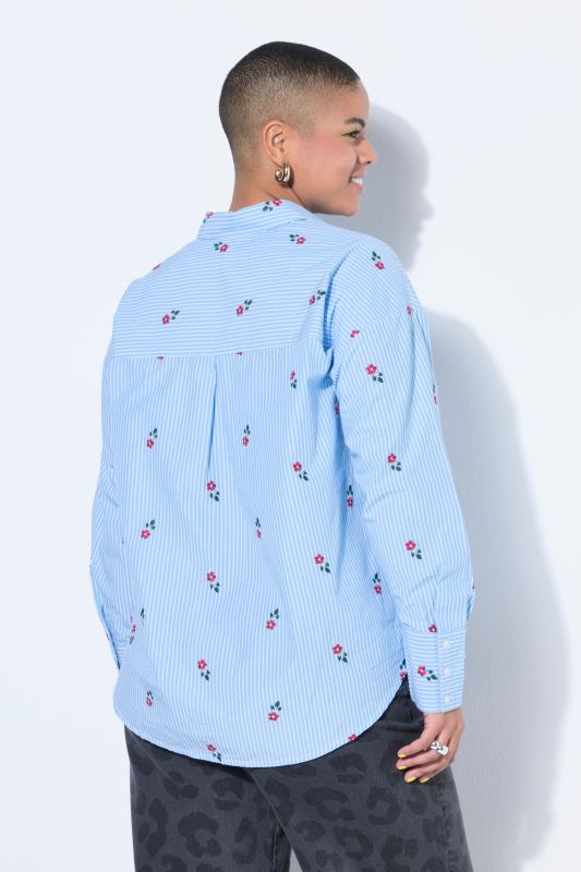 Роза раирана с флорална бродерия