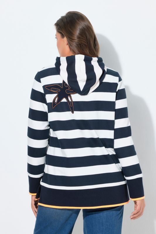 Striped Starfish Applique Sweatshirt