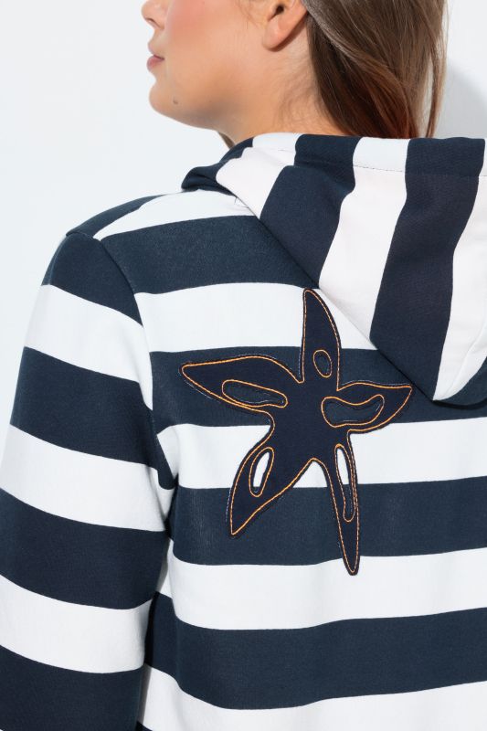 Striped Starfish Applique Sweatshirt
