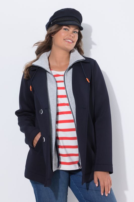 Scuba Knit Pea Coat