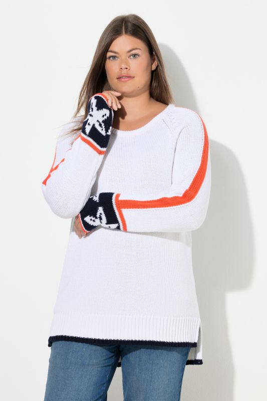 Contrast Color Starfish Sweater