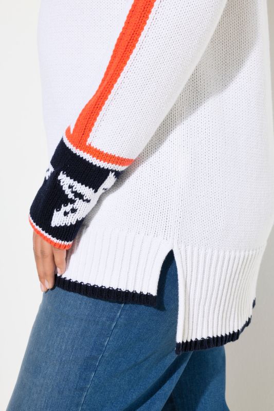 Contrast Color Starfish Sweater