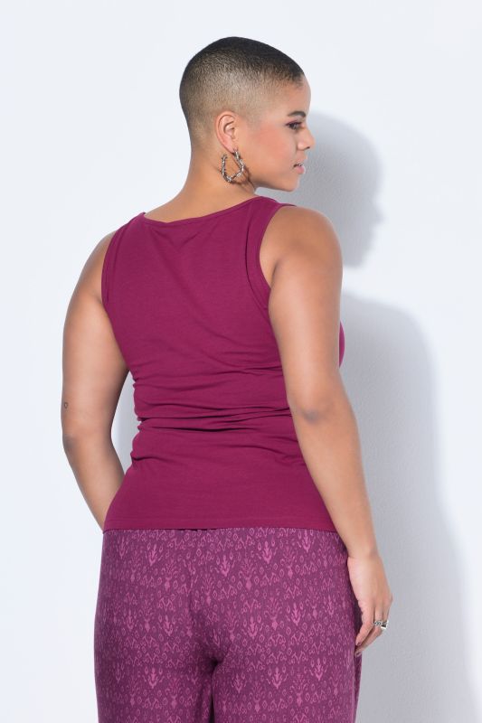 Basic Scoop Neck Cotton Stretch Tank Top