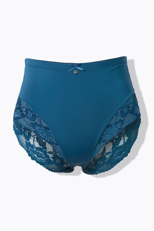 Lace Detail Stretch Microfiber High Rise Panty