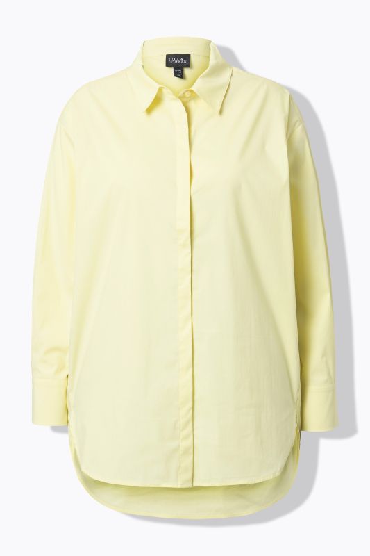 Stretch Cotton Blend Tunic Shirt