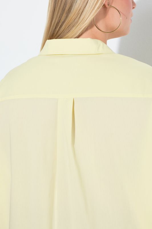 Stretch Cotton Blend Tunic Shirt