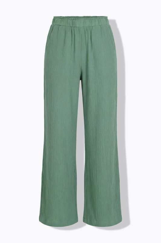 Wide Leg Muslin Palazzo Pants