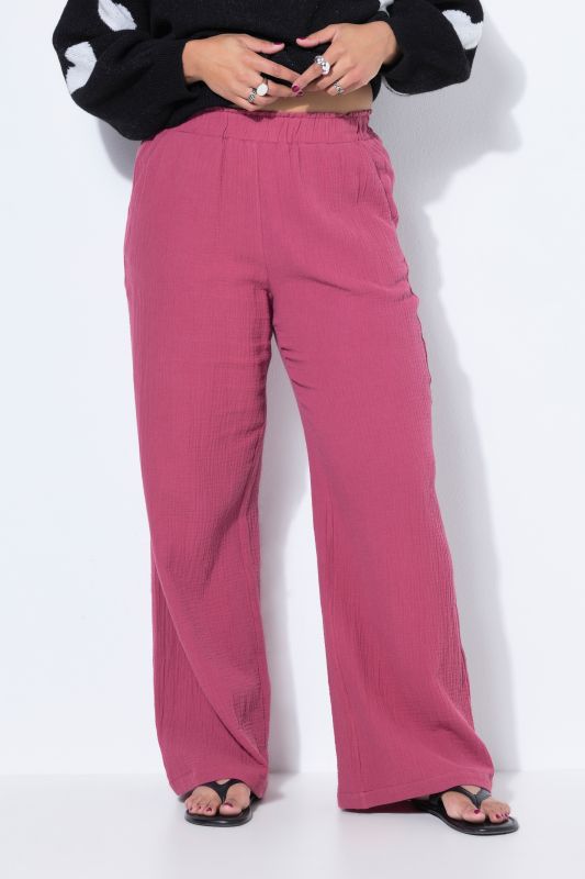 Wide Leg Muslin Palazzo Pants