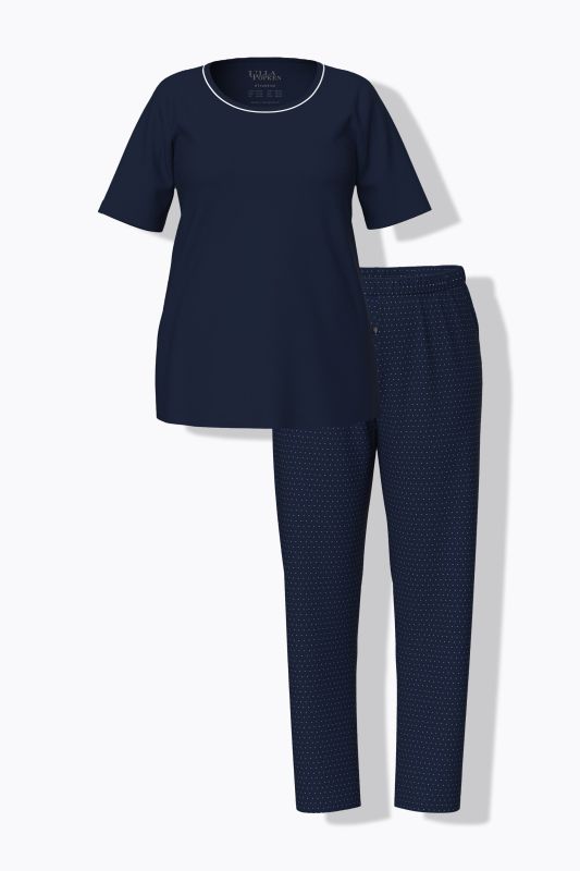 Dot Print Short Sleeve Pajama Set