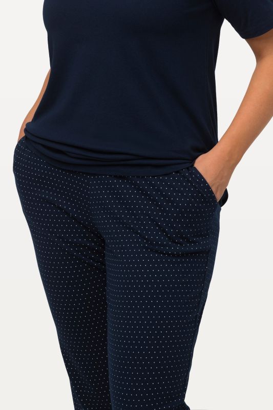 Dot Print Short Sleeve Pajama Set