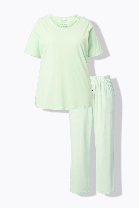 Dot Print Short Sleeve Pajama Set