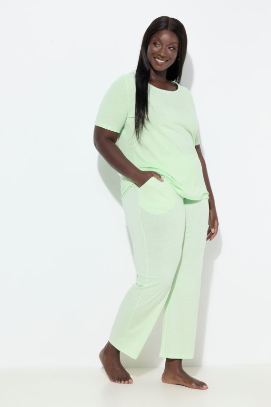 Dot Print Short Sleeve Pajama Set