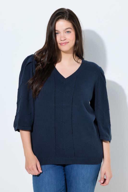 Eco Cotton Panel Knit Sweater