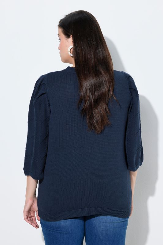 Eco Cotton Panel Knit Sweater