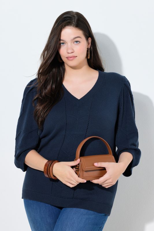 Eco Cotton Panel Knit Sweater