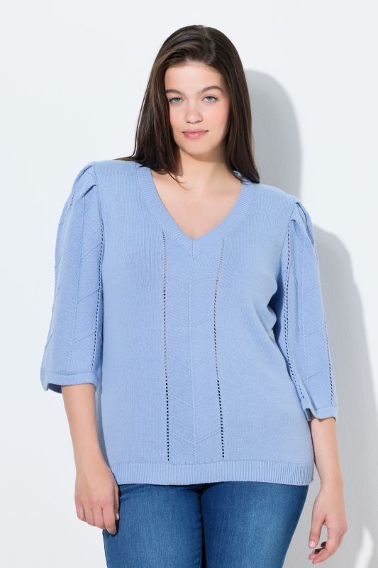 Eco Cotton Panel Knit Sweater