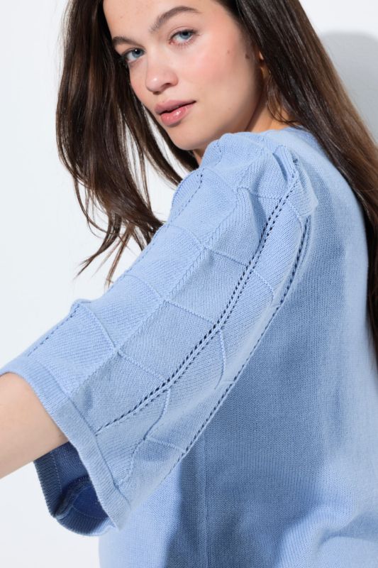 Eco Cotton Panel Knit Sweater