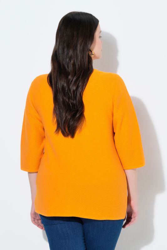 Eco Cotton 3/4 Sleeve V-Neck Cardigan