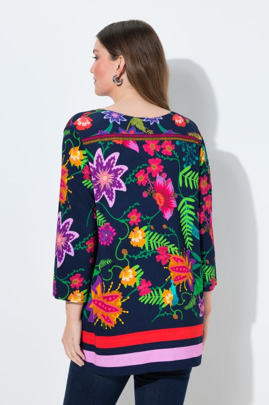 Блуза с градски принт на цветя