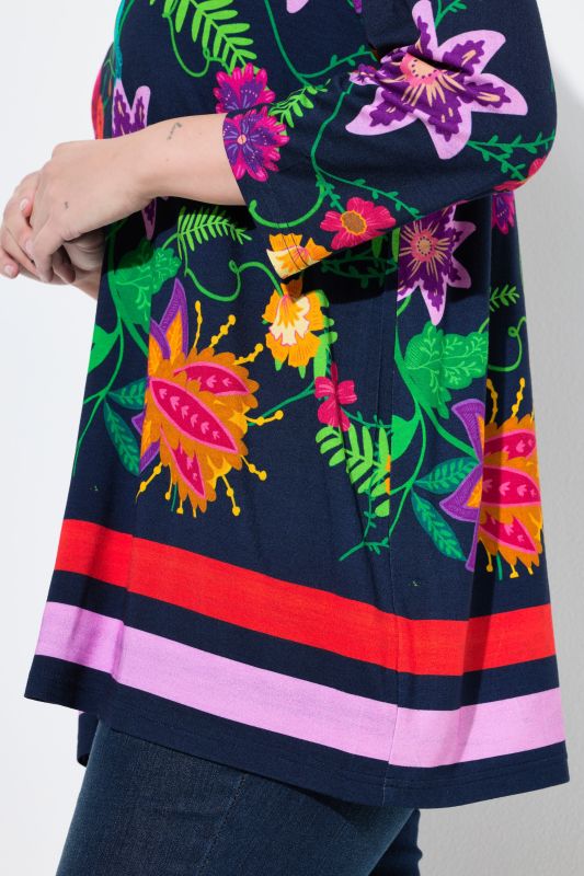 Блуза с градски принт на цветя