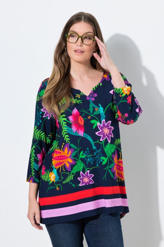 Блуза с градски принт на цветя