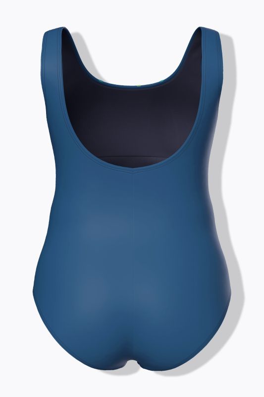 Sporty Striped One Piece Cupless Swimsuit