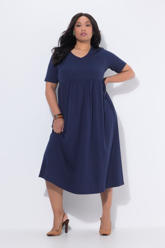 Jersey Empire Waist Short Sleeve Dress