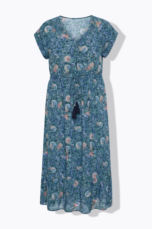 Рокля с пейзли принт