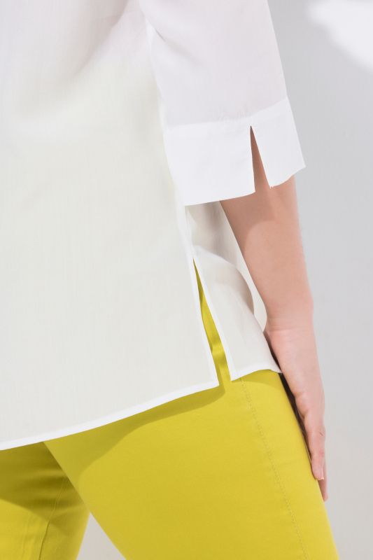 Beaded Iris Motif 3/4 Sleeve Blouse