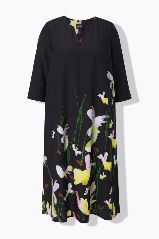 Рокля с принт на ириси