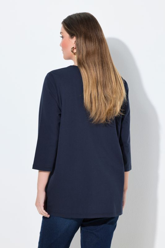 Тениска с принт на слънчоглед