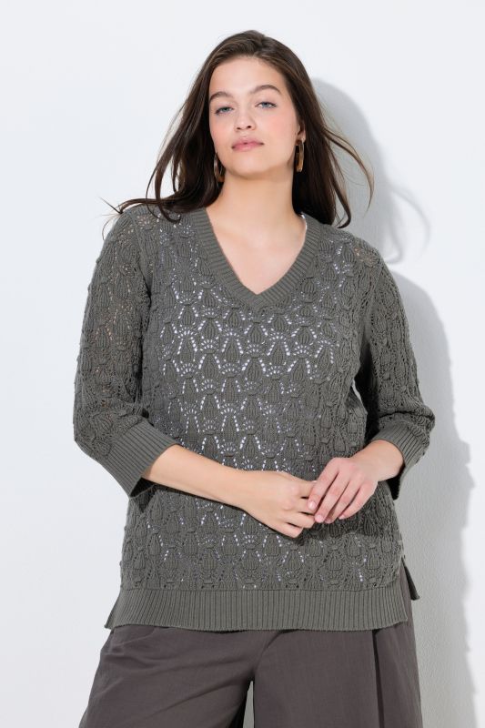 Eco Cotton Openwork Knit Sweater