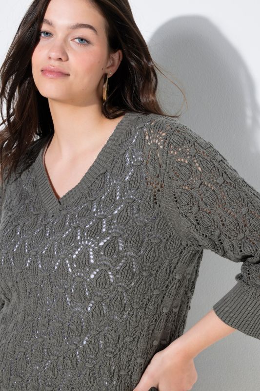 Eco Cotton Openwork Knit Sweater