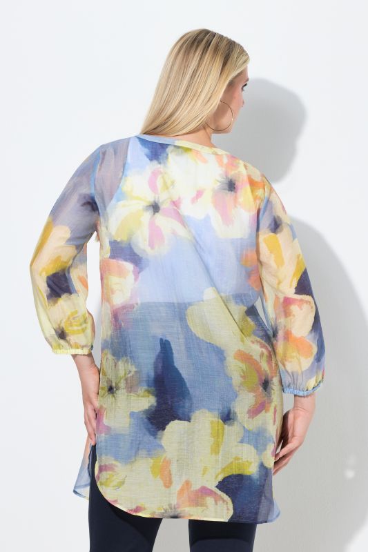 Watercolor Floral Print Tunic