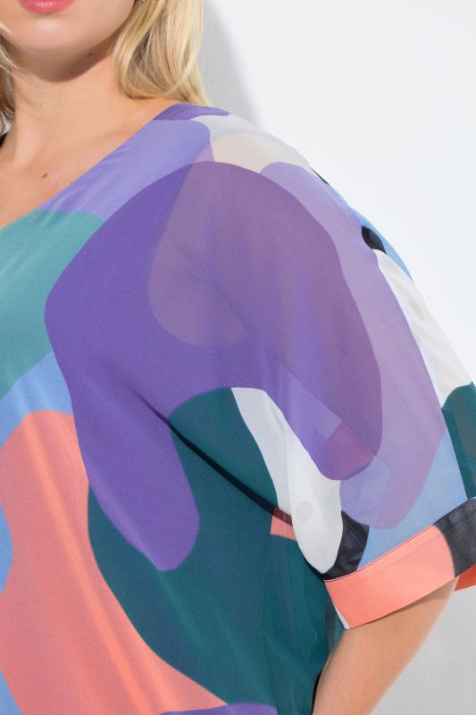 Pastel Clouds Layered Chiffon Blouse