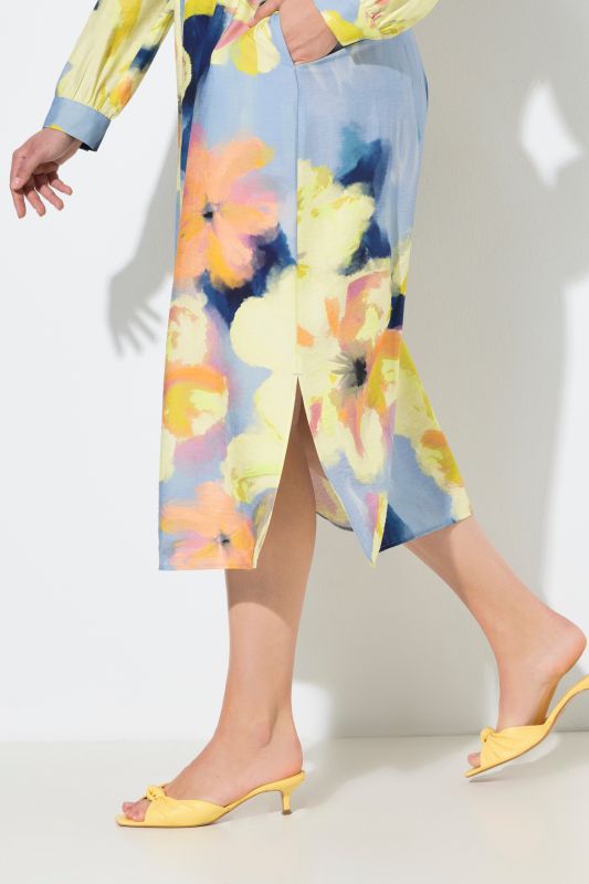 Watercolor Floral Print Dress